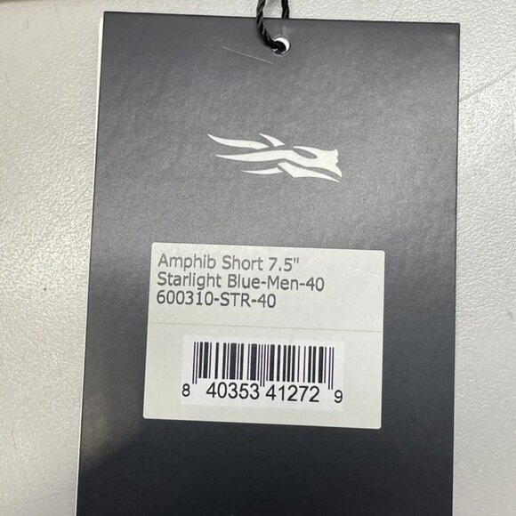 NEW SITKA Men's Shorts Amphib 7.5 Inch Size 40 Blue - Picture 10 of 11